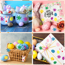 Easter Foam Stickers, 600Pcs Bunny Eggs Chick Flower Self-Adhesive Glitter St...