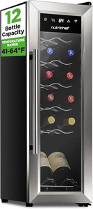 12 Bouteille en acier inoxydable Frigidaire à vin mince & Chiller à vin blanc