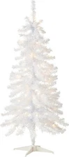 National Tree Company 4 ft Pre-Lit Mini Artificial Christmas Tree, White Iridesc
