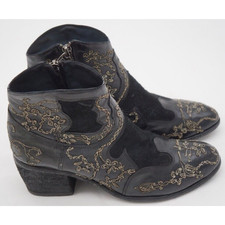 Fauzian Jeunesse Vintage Handmade Black Leath...