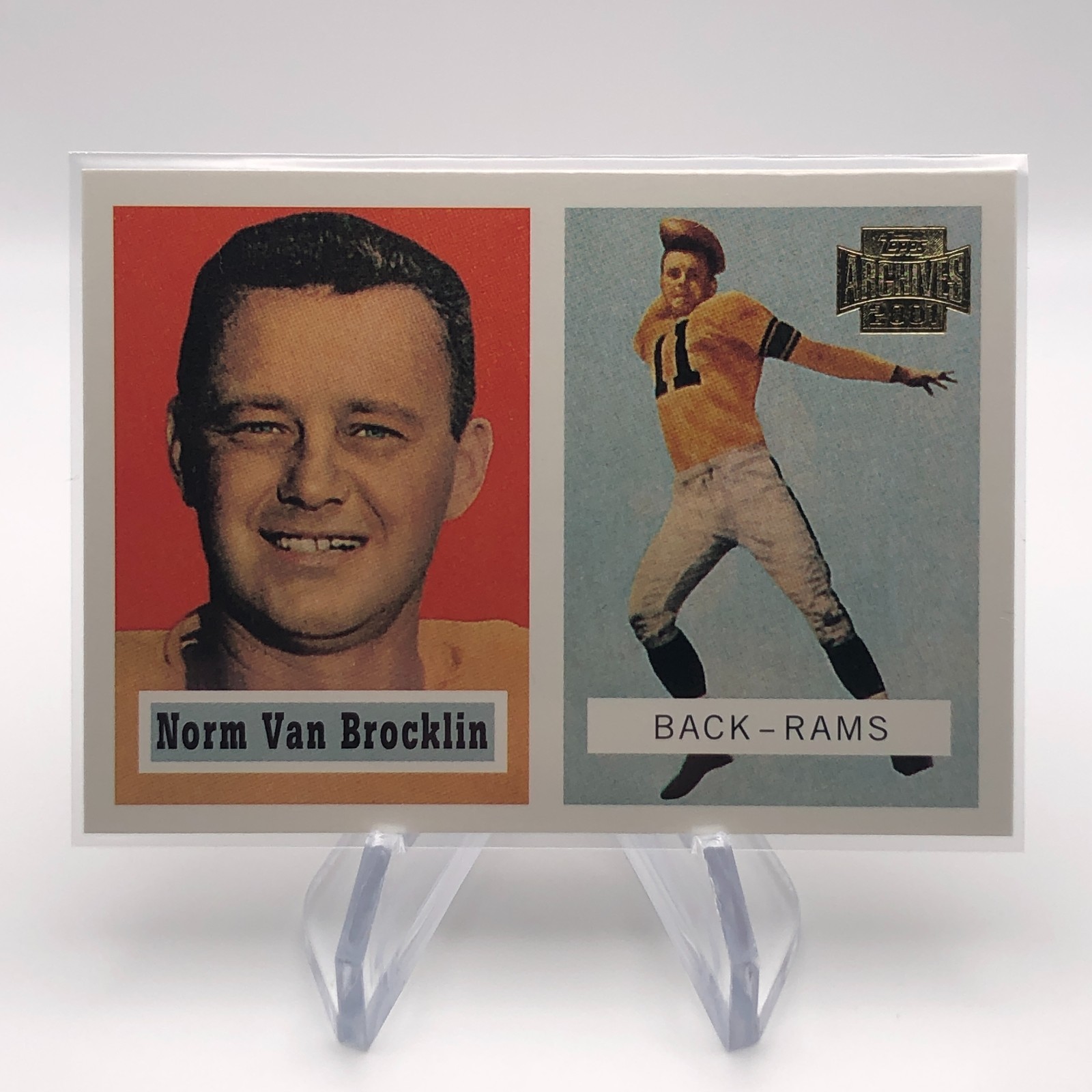 2001 Topps Archives Norm Van Brocklin #114 Rpt 1957 Design #22 NFL HOF