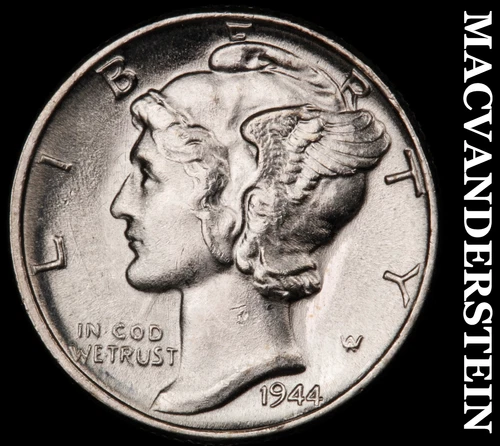 1944 Mercury Dime-Super Choice Gem Brilliant Unc ++++ No Reserve #i1137