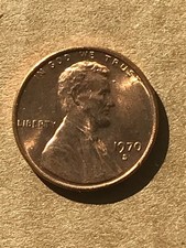 1970 S High 7 Small Date BU Lincoln Penny Actual Coin shown