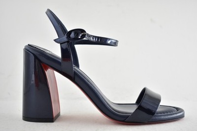 Christian Louboutin Miss Jane Sandal 85 Zaffiro Blue Ankle Strap