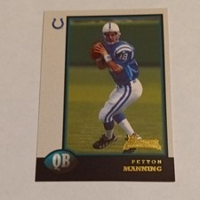Bowman 1998 #1 Peyton Manning Rookie Indianapolis Colts NFL Football Card