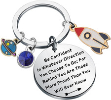 LQRI Rocket Ship Keychain Astronaut Gift Future Astronaut Gift