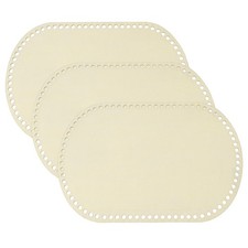 3Pcs Crochet Basket Base, 12 x 8" Basket Bottoms Oval Wood Base