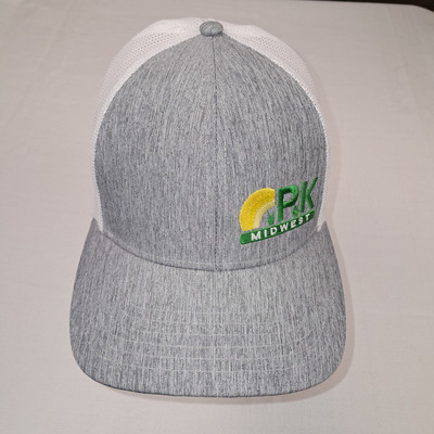 P & K Midwest Mesh Snapback Trucker Cap Hat Farming Cap Grey Hat Farmer Hay