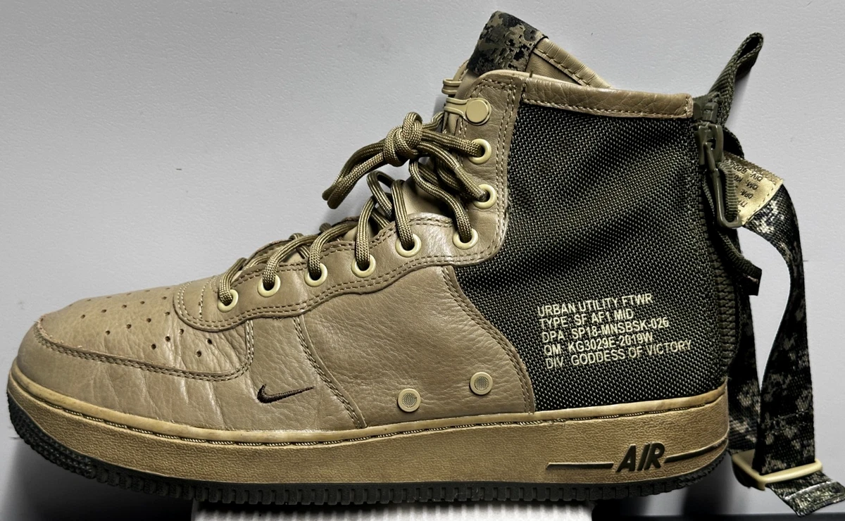 Mens Nike Air Force 1 SF Mid Mushroom Camo Leather Boots Shoes Sneakers‎ Size 12 Nike SF Air Force 1 Mid Mushroom | eBay main image 2