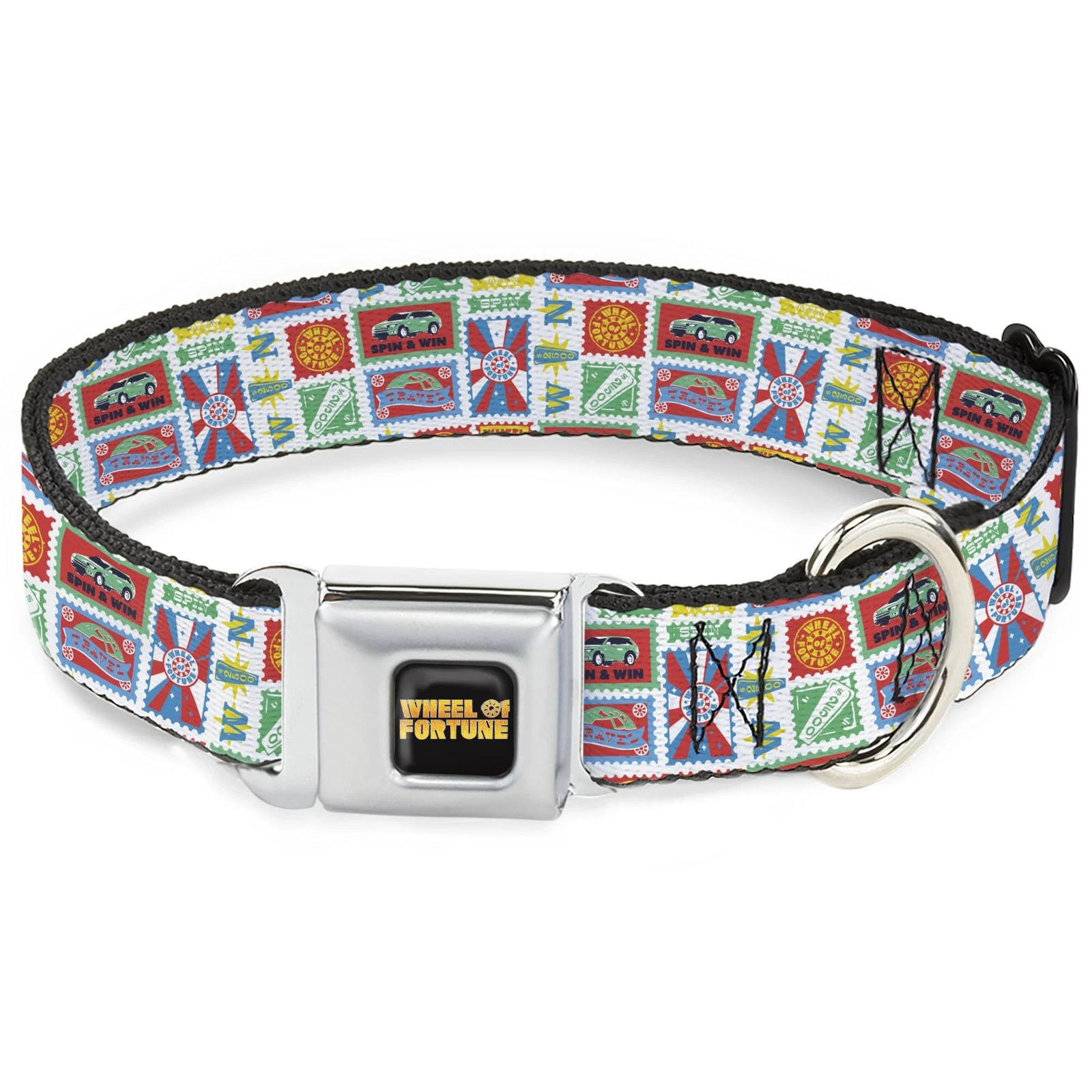 Sony Pictures Pet Collar, Dog Collar Metal Seatbelt Buckle, Wheel of Fortune Pri