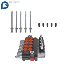 New 5 Spool Hydraulic Monoblock Double Acting Control Valve, 11 GPM, SAE Ports