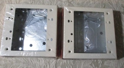 New Wiremold V5747-2 2-Gang Steel Shallow Switch Receptacle Device Box Lot of 2!