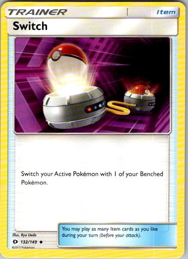 Switch 132/149 Uncommon SM Base Set Pokemon Lightly Played