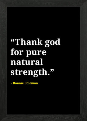 Ronnie Coleman Zitate gerahmtes Wandbild Poster Leinwanddruck Bild