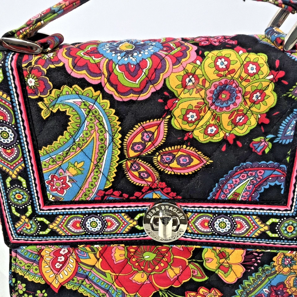 Vera Bradley выстеганная цветочный чехол наплечная сумка пейсли хипстер сумочка превратить Lok - Изображение 4 из 4