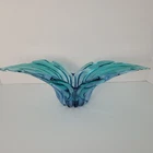 Vintage Murano Style Mermaid Tail Ombré Blue Glass Barbini Winged Centerpiece