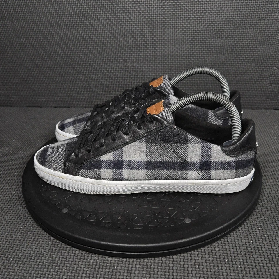 Zapatos Cole Haan para mujer talla 8B gris negro blanco a cuadros con cordones zapatillas bajas Foto 3 de 4