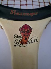 Vintage Slazenger The Demon Wooden Tennis Racket 1960s Beales Bournemouth