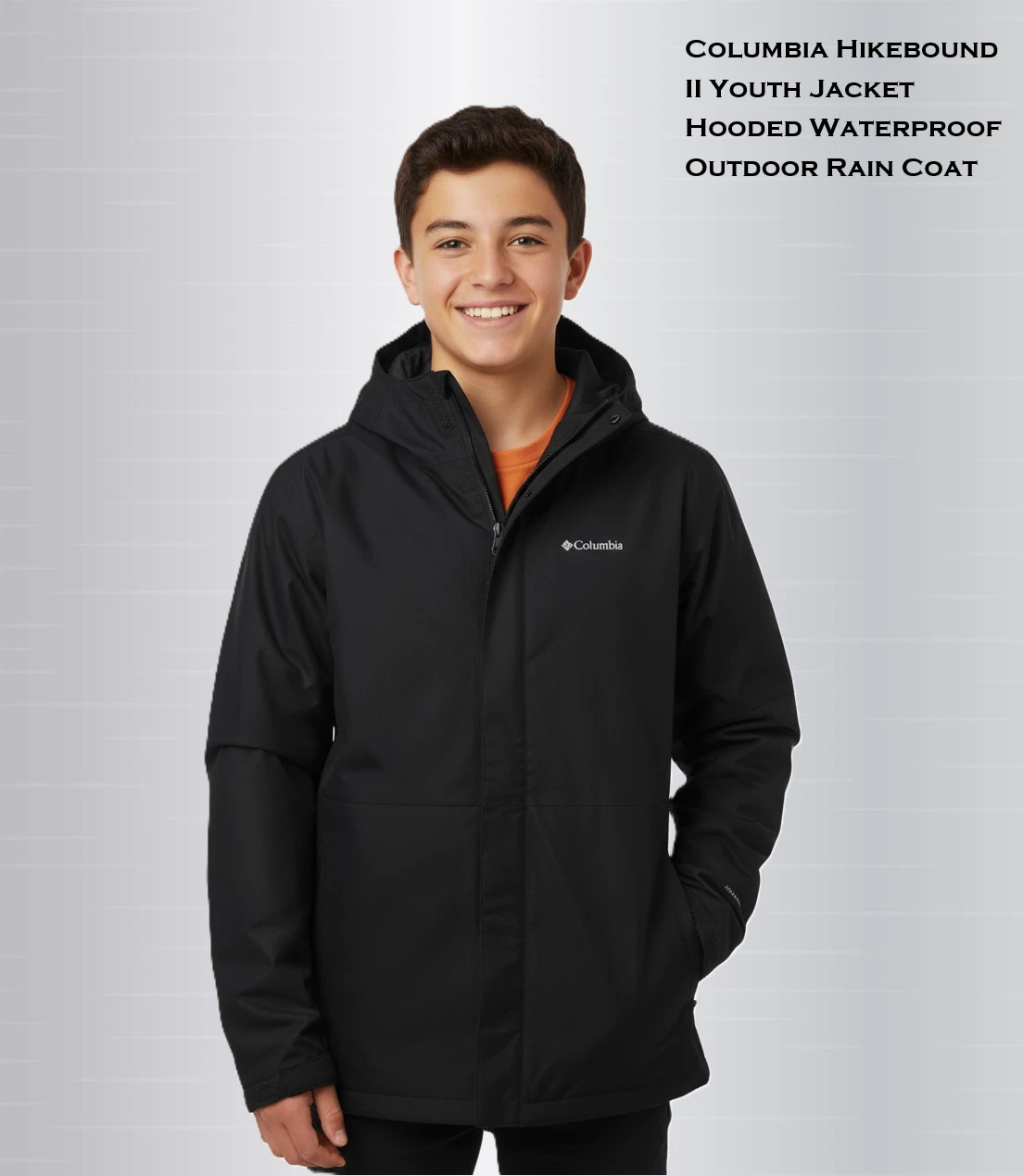 Columbia Hikebound II 211592 Youth Jacket Hooded Waterproof Outdoor Rain Coat
Opens in a new window