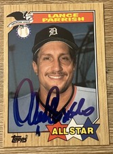 1987 TOPPS TIFFANY ALL-STAR #613 LANCE PARRISH AUTOGRAPHED SIGNED TIGERS