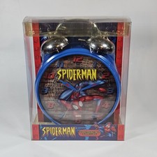Marvel Spiderman Jumbo Double Bell Alarm Clock NIB Collectible Advertising