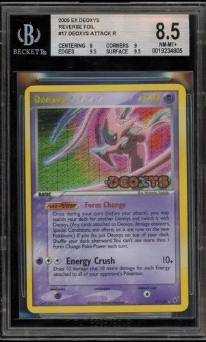 Pokemon Deoxys EX Deoxys Reverse Holo Rare #17 BGS 8.5