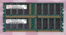 1GB 2x512MB PC3200 HYNIX DDR-400 Ram Memory Kit HYMD564646CP8J-D43 AA-T DDR1 CL3
