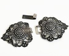 Boucle Ancienne Agrafe de Cape en Argent Poinçon Vieillard 1er titre XIXe