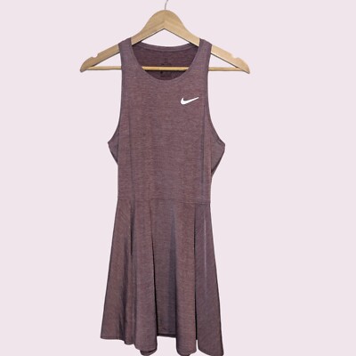 Nike Court Dri-Fit Advantage Tennis Dress Beetroot /White Small | eBay UK