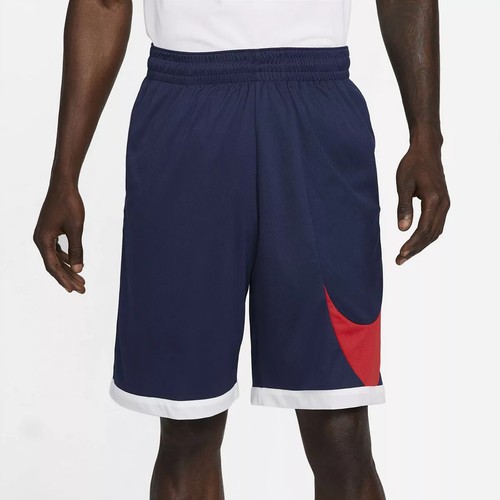 NWT Men NIKE Big Tall Dri-Fit Basketball HBR Shorts Navy Blue Red White - 第 1/4 張圖片
