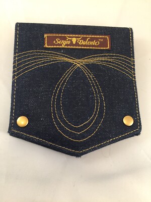 Sergio Valente Wallet Empty Grooming Kit Holder Denim Pocket Look            M19