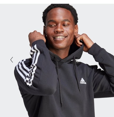 Adidas Sweatshirt Hoodie 3-Stripes Essentials Black Größe L
