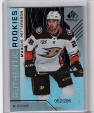 2018-19 SP Game Used Authentic Rookies Marcus Pettersson Anaheim Ducks 052/296