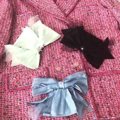 Auth Chanel Satin Lace Ribbon Barrette Hair clip NWT $800 Auth CHANEL Satin Lace Ribbon Barrette Hair clip  main image 4