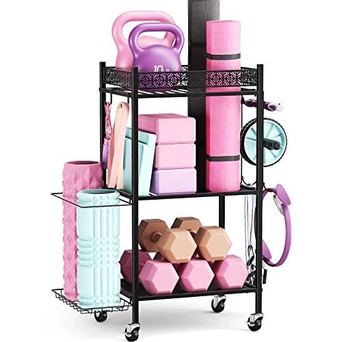 Yoga Mat Storage Rack, Home Gym Storage Rack Yoga Mat Holder,  Workout Storage