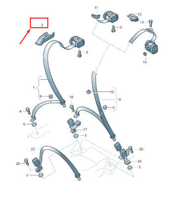 NEU AUDI A5 8T GURTFÜHRUNG HINTEN LINKS 8T8857791C DK1 8T8857791CDK1 ORIGINAL
