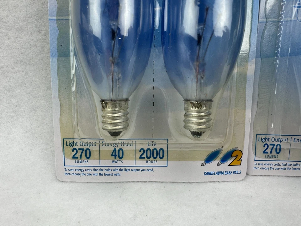 Philips 40W Natural Light Bulbs B10.5 Blunt Tip Candelabra Base 2 Pack of 2 - Image 4 of 4