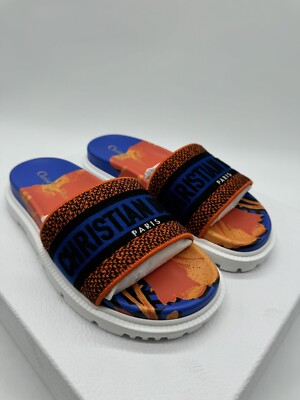 Dior Dway Slide orange/blau in UK 4 BRANDNEU