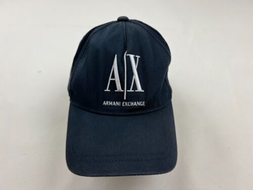 Armani Exchange Hat Cap Snapback Blue Whit Adjustable Adult Casual Embroidered - Afbeelding 1 van 7