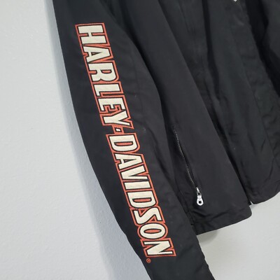 Harley-Davidson Sz L Functional Nylon Lined Riding Jacket Zip