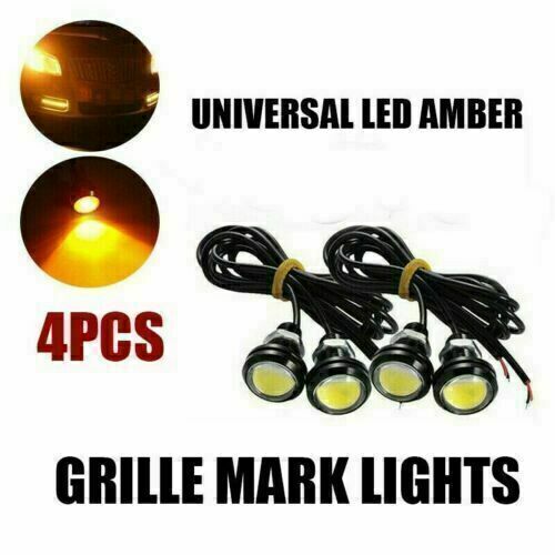 4pcs LED Bumper Grille Light Amber fit Universal Truck SUV Ford SVT