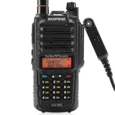 Baofeng UV-9G GMRS Radio, 5W, IP67 Waterproof, Repeater Capable, V/UHF Scanner