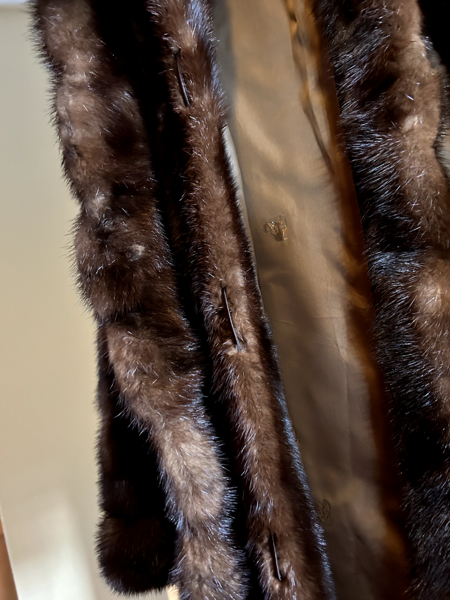 Vintage Bruno & Joseph Mid Length Mink Fur Coat Belted X-Large | eBay 