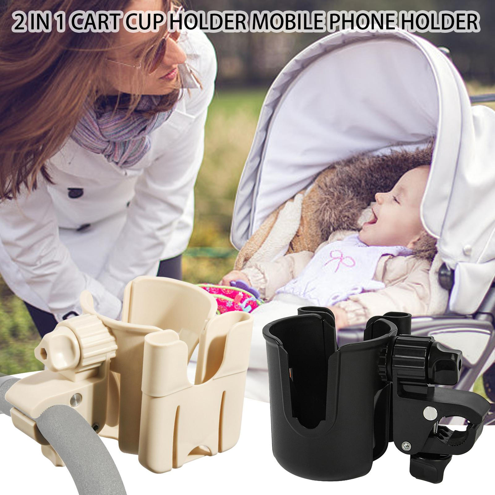 Stroller Cup Phone Holder Universal 360 Degrees Rotatable Cup Organizer Gifts