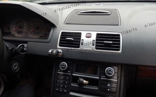 Matte Silver Steel Middle Outlet Vent Cover Car Trim For 2003-2014 Volvo XC90 - Изображение 3 из 4