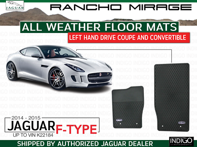 JAGUAR F-TYPE RUBBER FLOOR MAT SET T2R5507 NEW BLACK OEM 2014