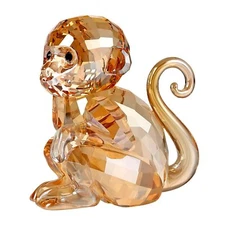 Crystal Little Monkey Animals Lovely Craft Decorations for Home Ornaments Chr...