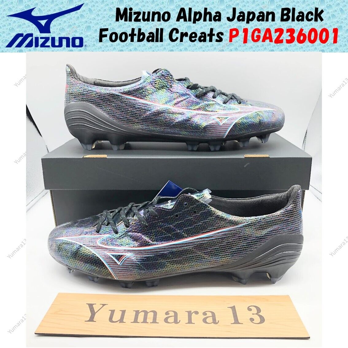 Mizuno Alpha Japan Black Football Creats P1GA236001 Men's Mizuno Alpha Japan Black Football Creats P1GA236001 Men's