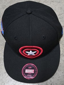 Captain America Marvel 60th Anniversary Snapback Hat Black youth