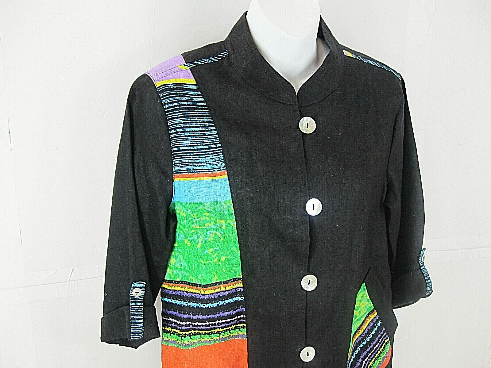 Multiples Patchwork Tunic Shirt Womens Size S  ( … - image 2